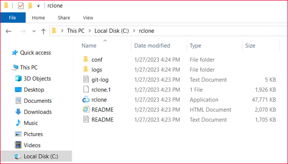 Final folder structure