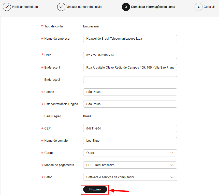 Complete Account Information 1